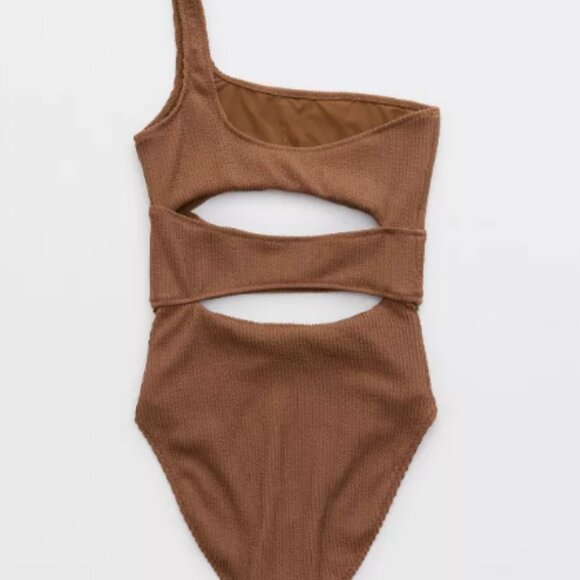NWT Aerie Crinkle Cut Full Coverage One Piece Swimsuit - Picture 4 of 6